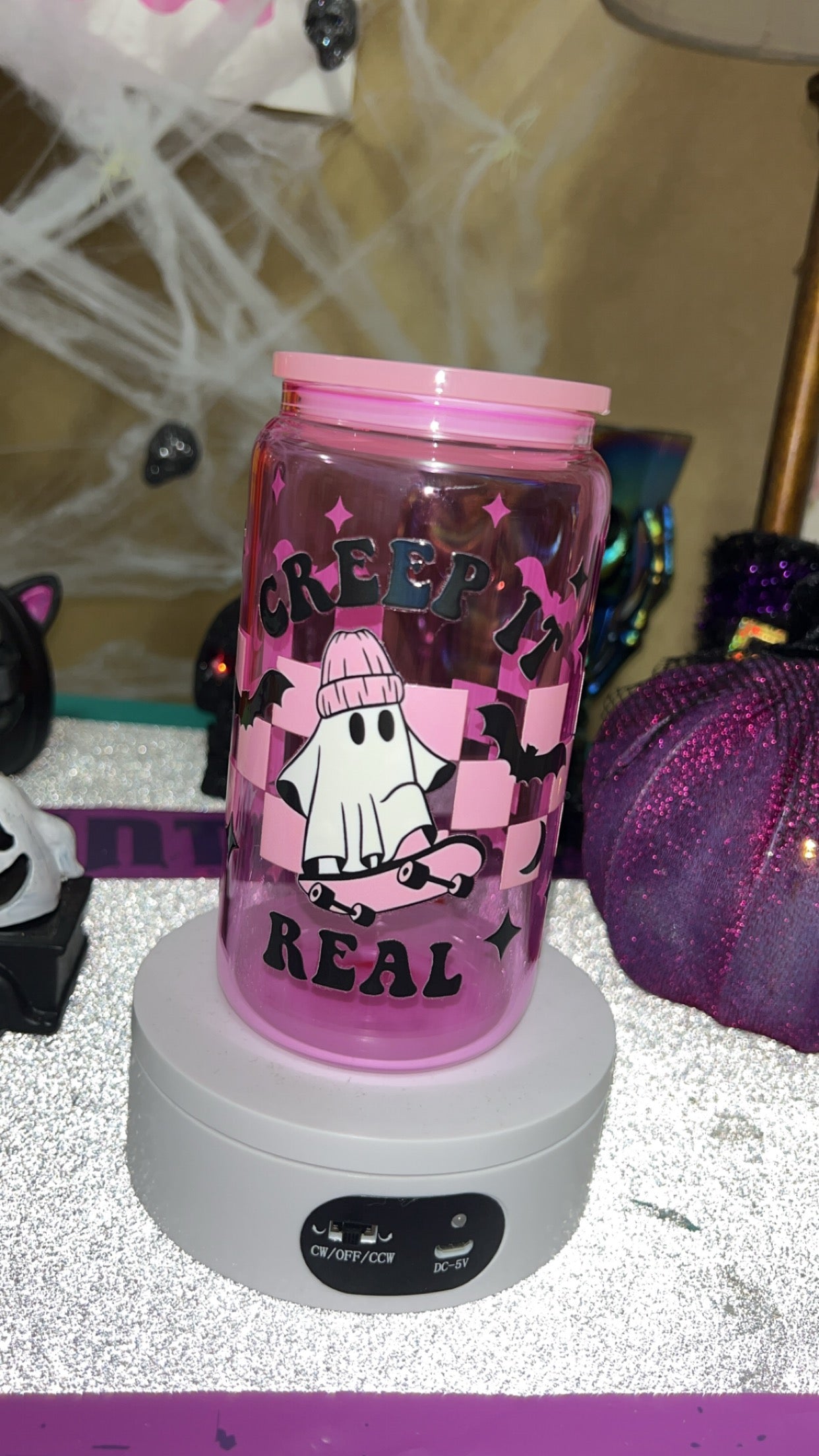 Creep It Real Glass Cup