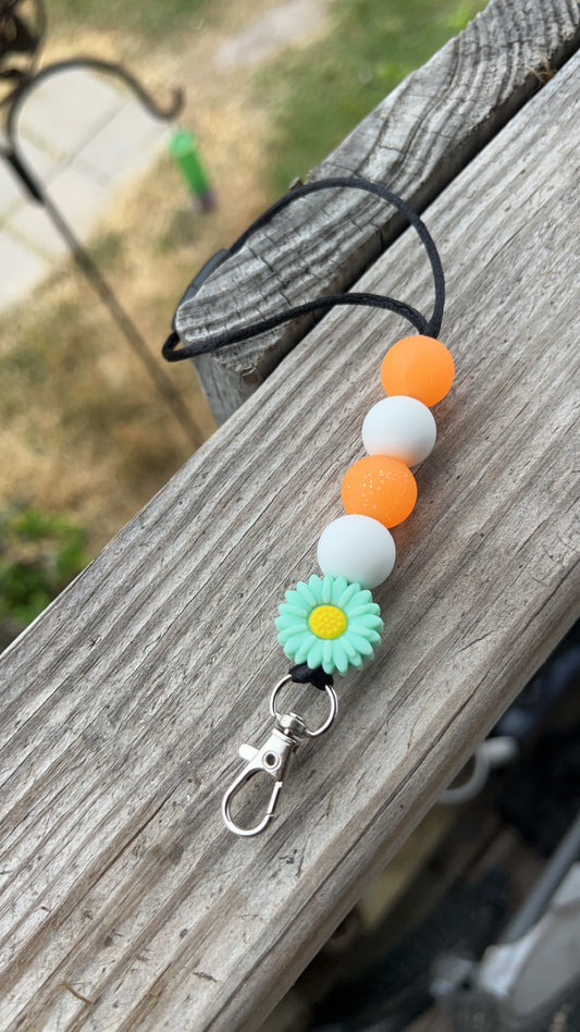 Mint Sunflower Car Freshie Hanger