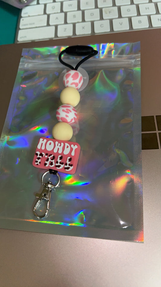 Howdy Yall Coral Freshie Hanger