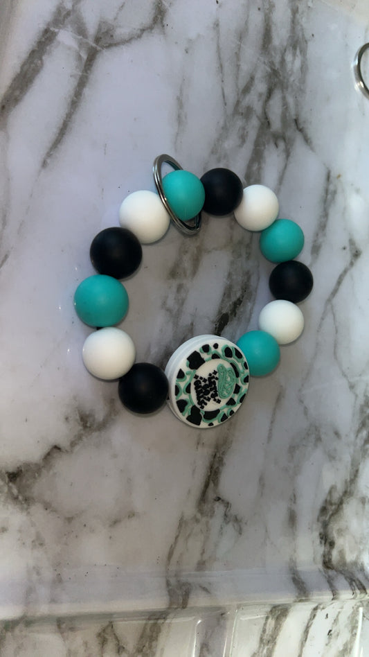 Teal Let’s Go Girls Keychain
