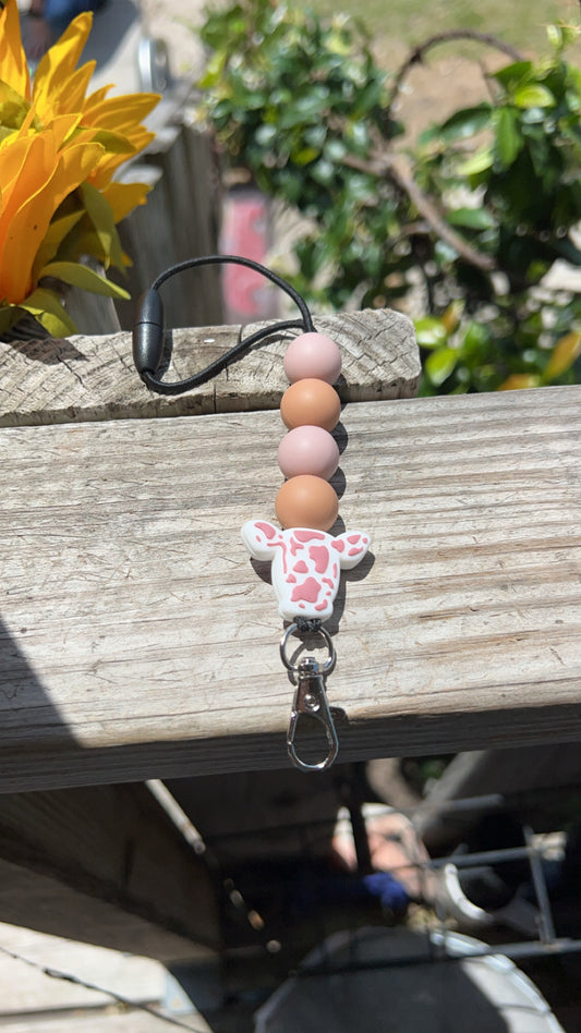Burgundy Color Cow Freshie Hanger