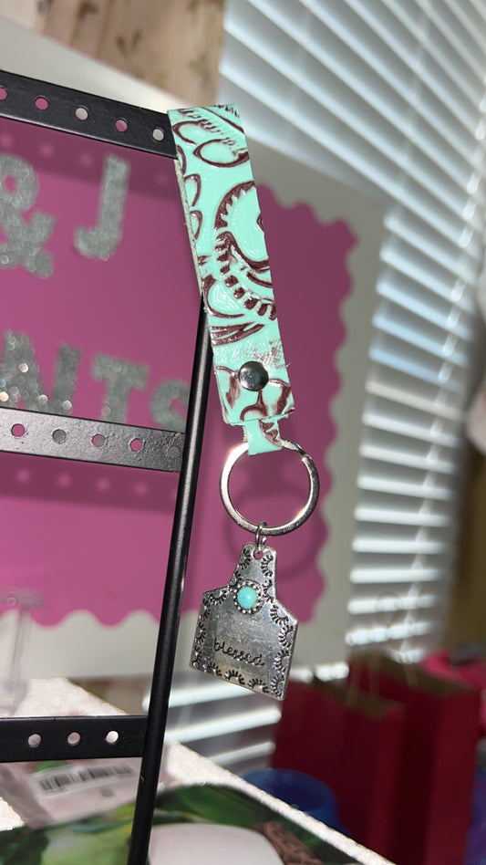 Turquoise Vintage Keychain ￼