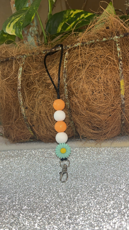 Teal Daisy Car Freshie Hanger