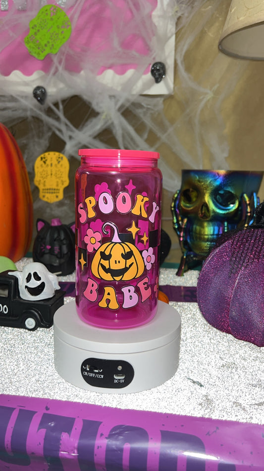 Spooky Babe Glass Cup