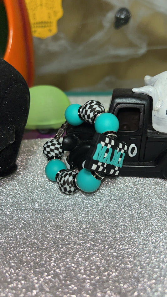 Mama Checkered Cup Charms